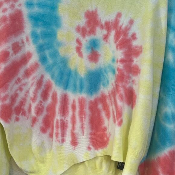 NWT BLANKNYC Good Days Rainbow Tie-Dye Long Sleeve Crew Neck Sweater - Sz S - Picture 6 of 10